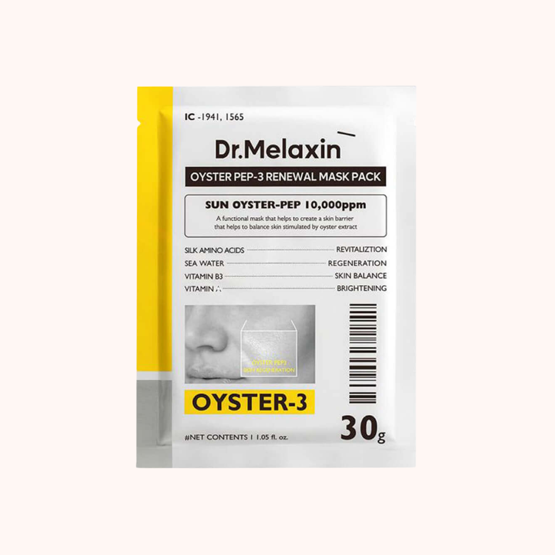 Dr. Melaxin Oyster Pep-3 Renewal Sheet Mask 30g