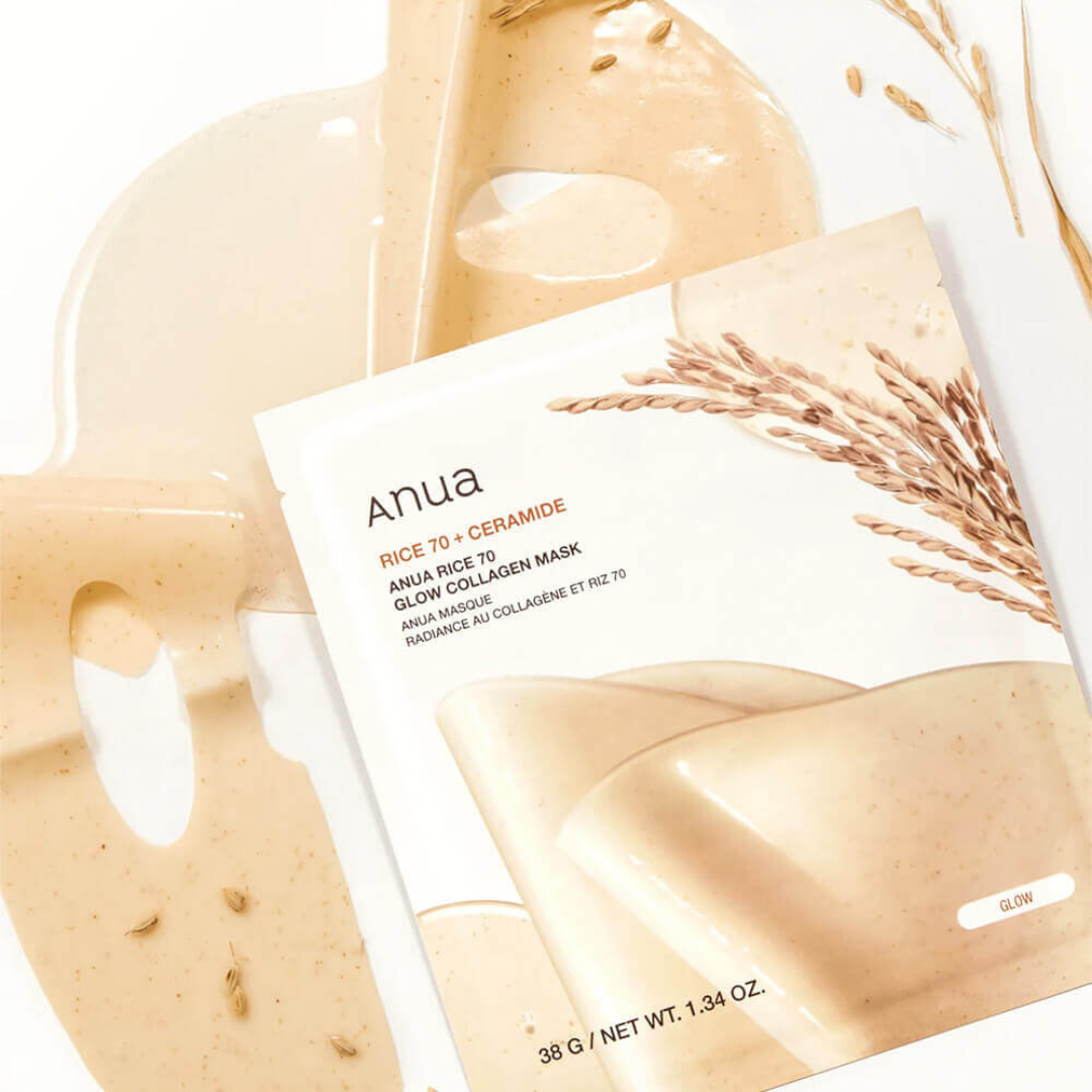 Anua Rice 70 Glow Collagen Mask - Hydrogeelinamio