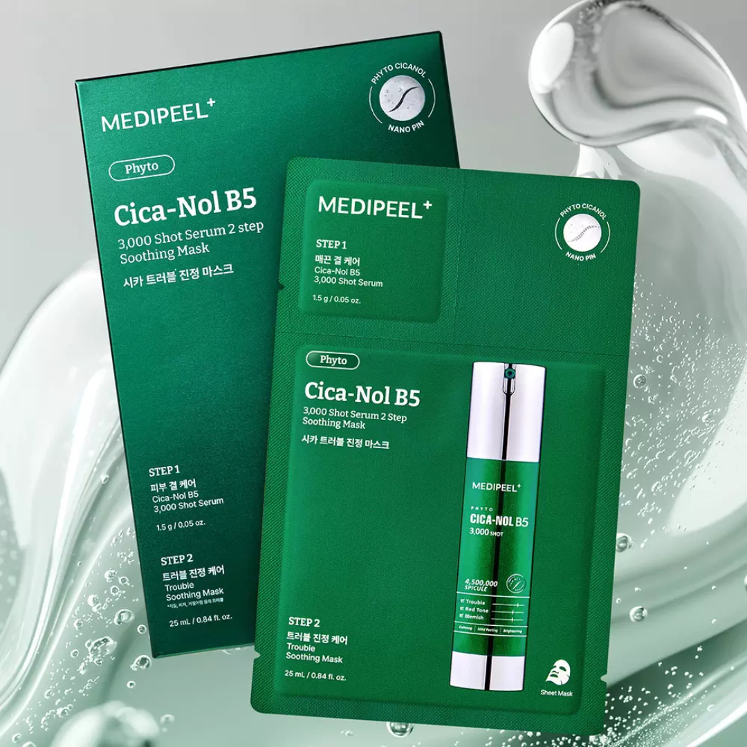 Medi-Peel Phyto Cica Nol B5 3000 Shot Serum 2 Step Mask