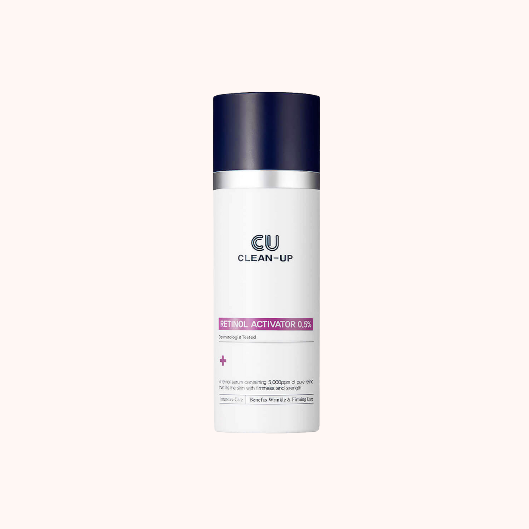 Skincare product bottle labeled &