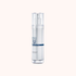 Skincare serum bottle with pump on a white background