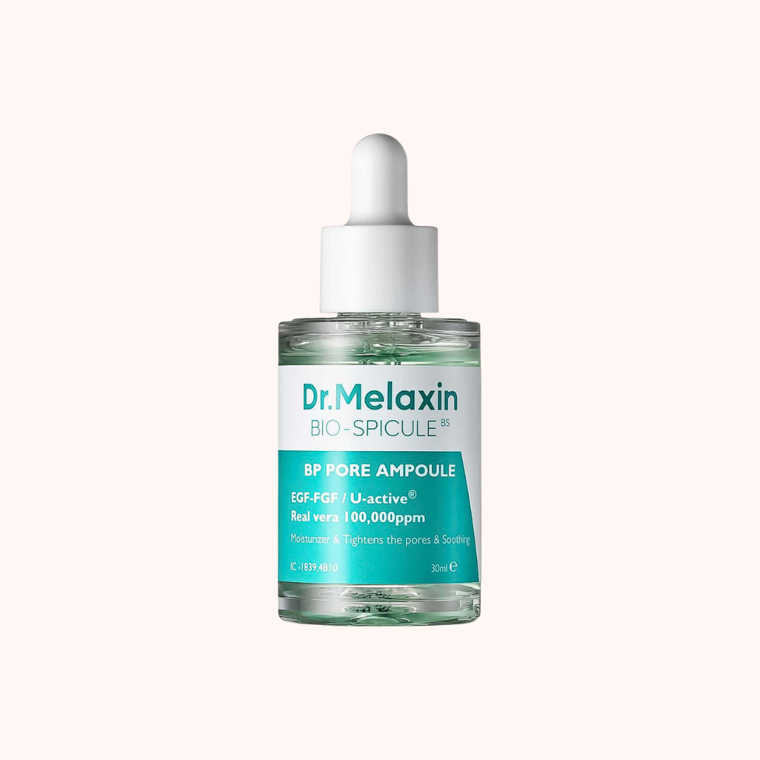 Dr. Melaxin BP Pore Ampoule bottle on a white background