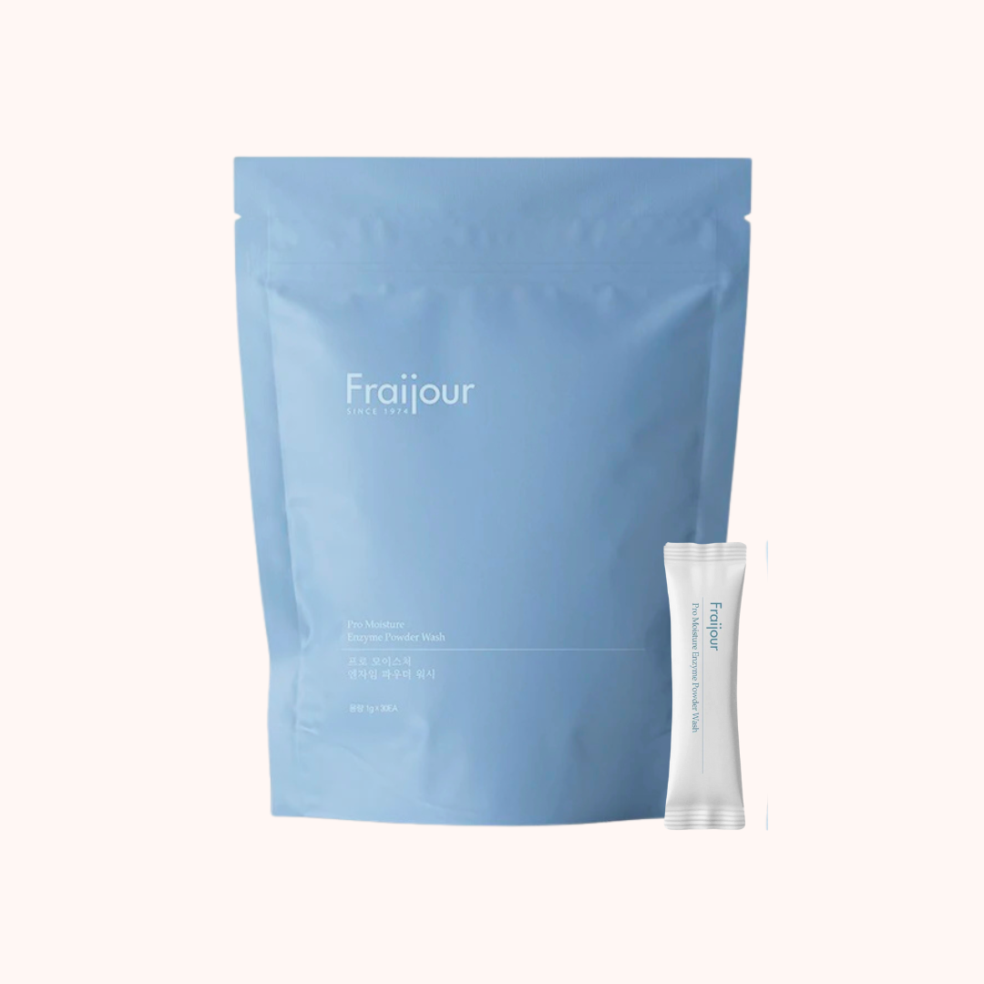 Blue Fraijour packaging with a smaller white container on a white background