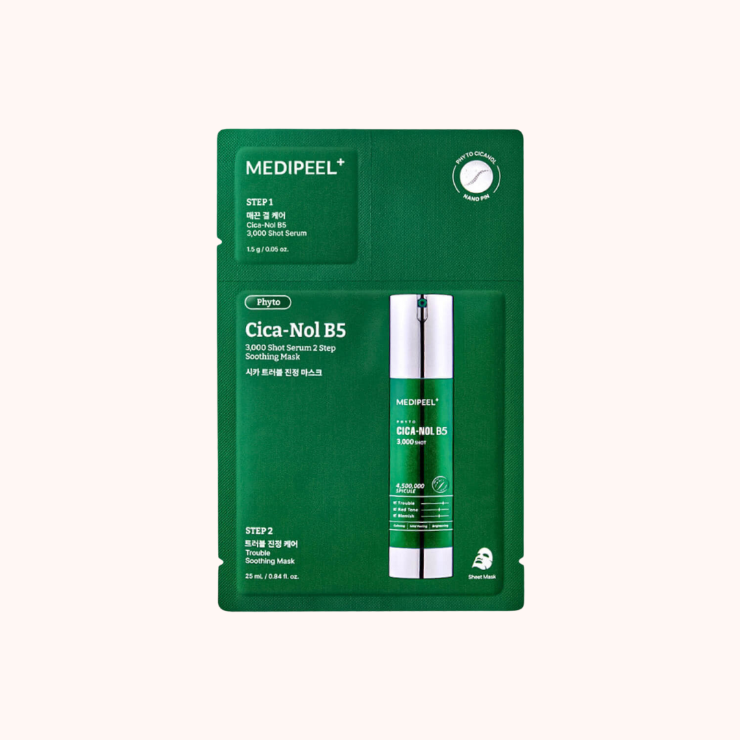 Medi-Peel Phyto Cica Nol B5 3000 Shot Serum 2 Step Mask - Двухэтапная маска со спикулами и центеллой