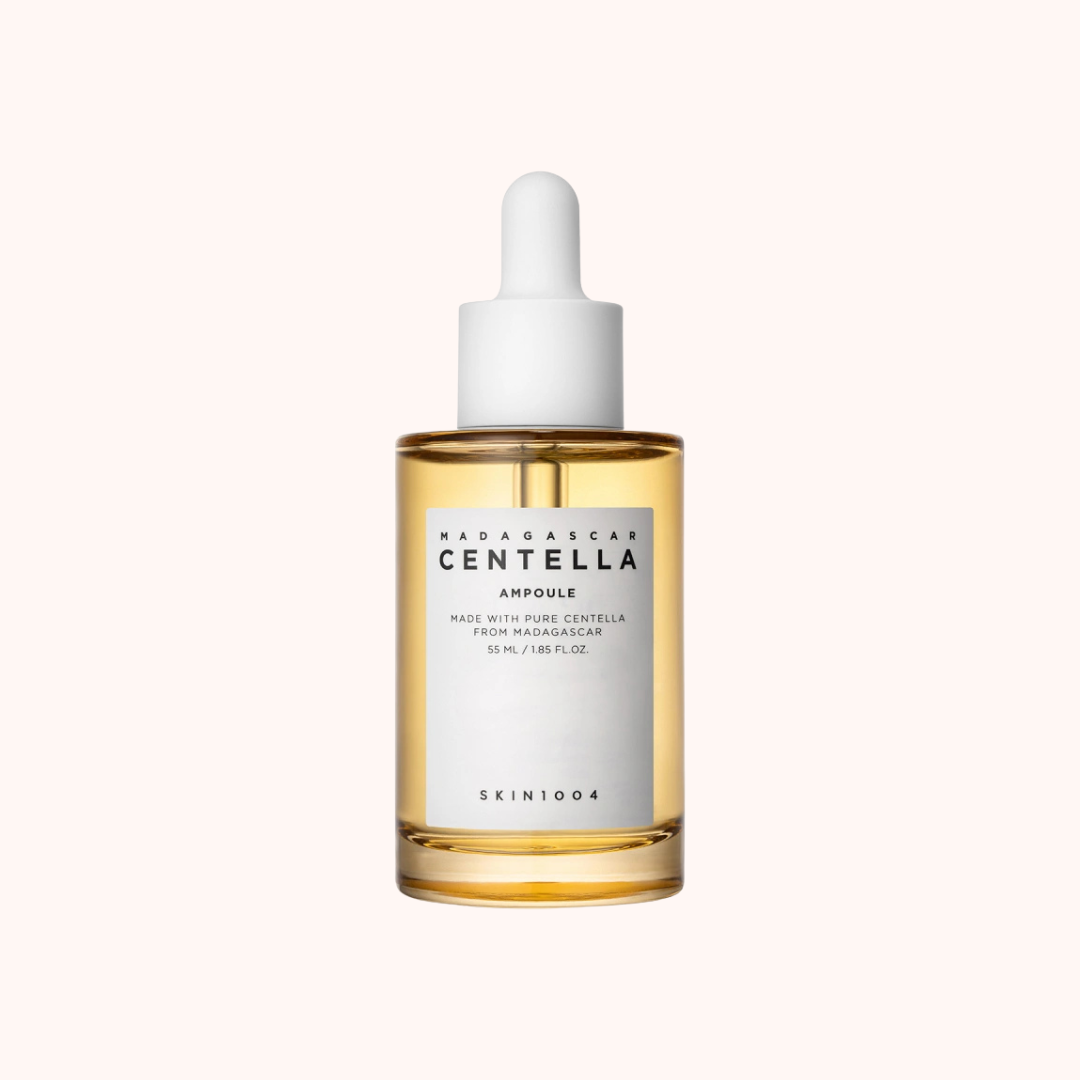 Skincare bottle with dropper labeled &