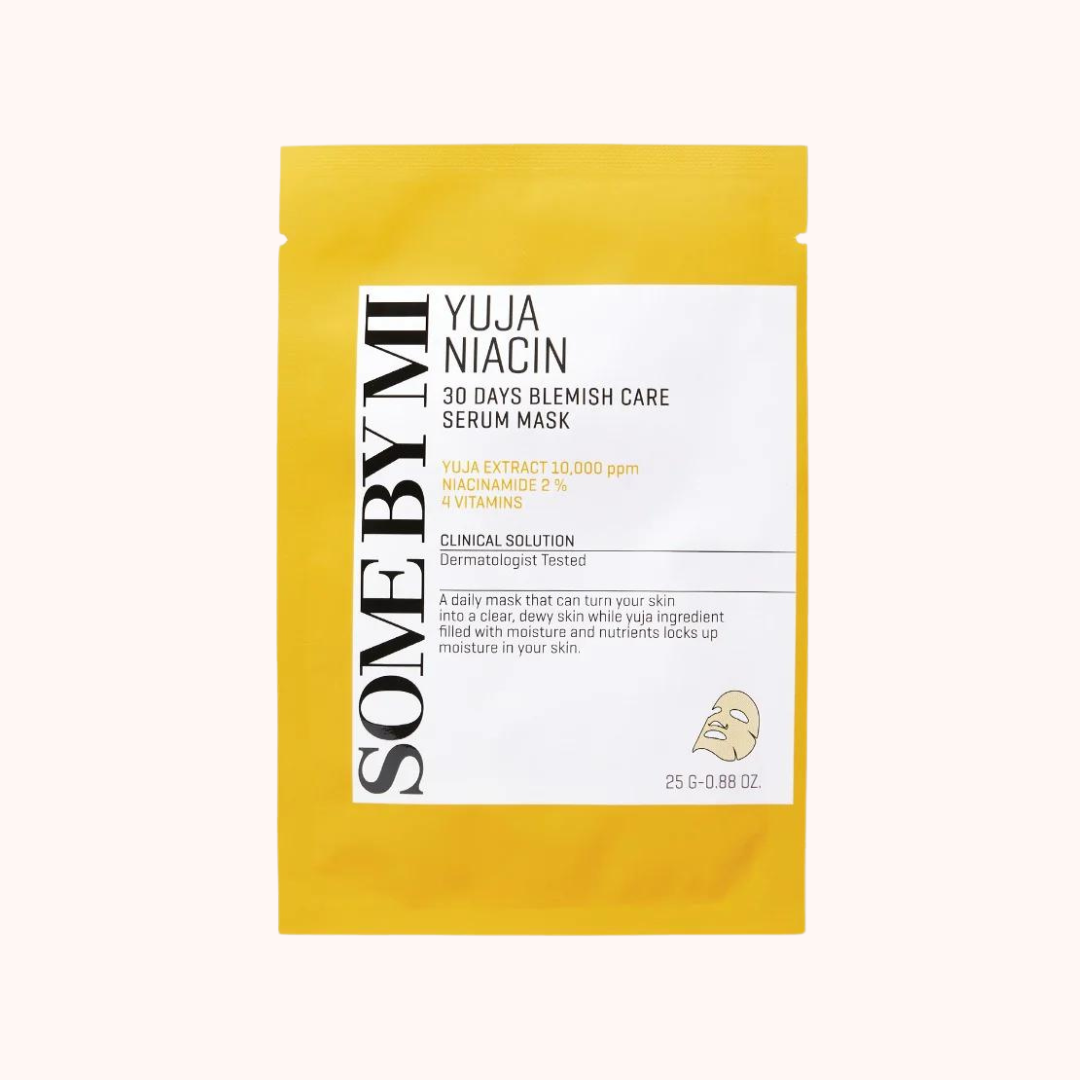 Some By Mi Yuja Niacin 30days Blemish Care - Kirkastava kangasnaamio