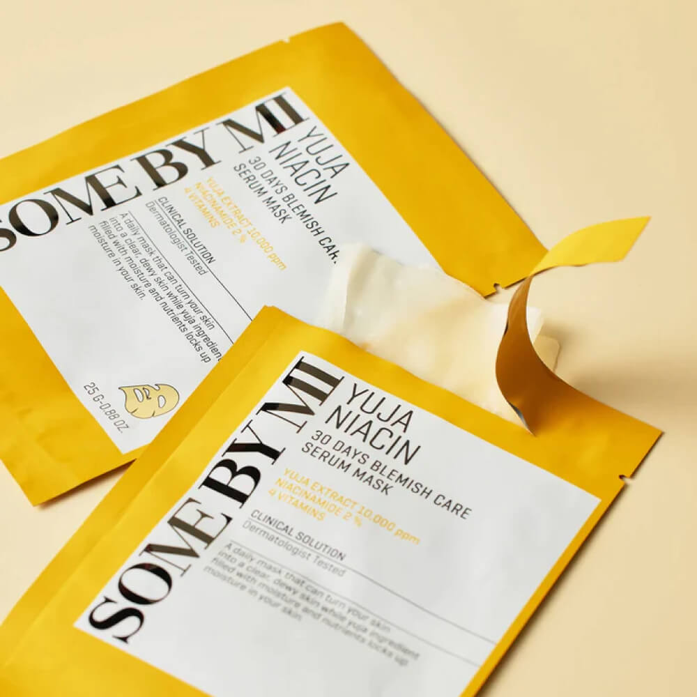 Some By Mi Yuja Niacin 30days Blemish Care - Kirkastava kangasnaamio