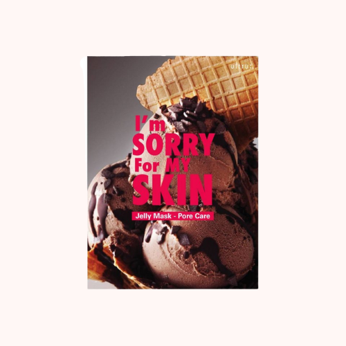 Packaging for a skin care product, featuring a close-up image of a ice cream with the text &