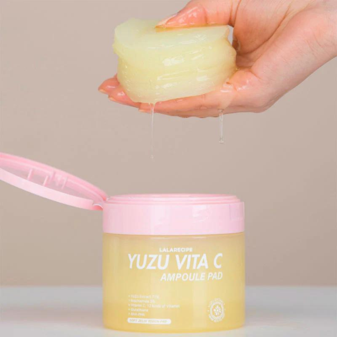 Lala Recipe Yuzu Vita C Ampoule Illuminating Mask Pad 80kpl