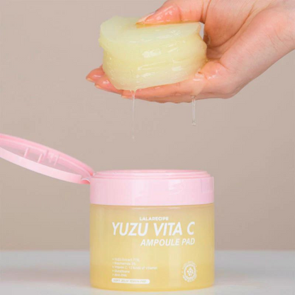 Lala Recipe Yuzu Vita C Ampoule Illuminating Mask Pad 80pcs