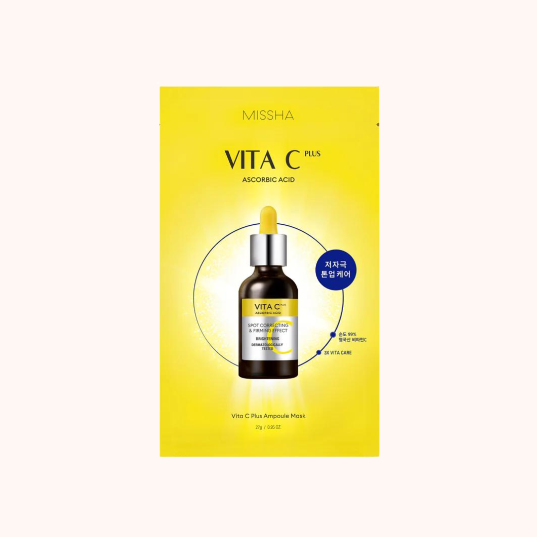 Missha Vita C Plus Spot Correcting Ampoule - Тканевая маска для лица с витамином С 27г