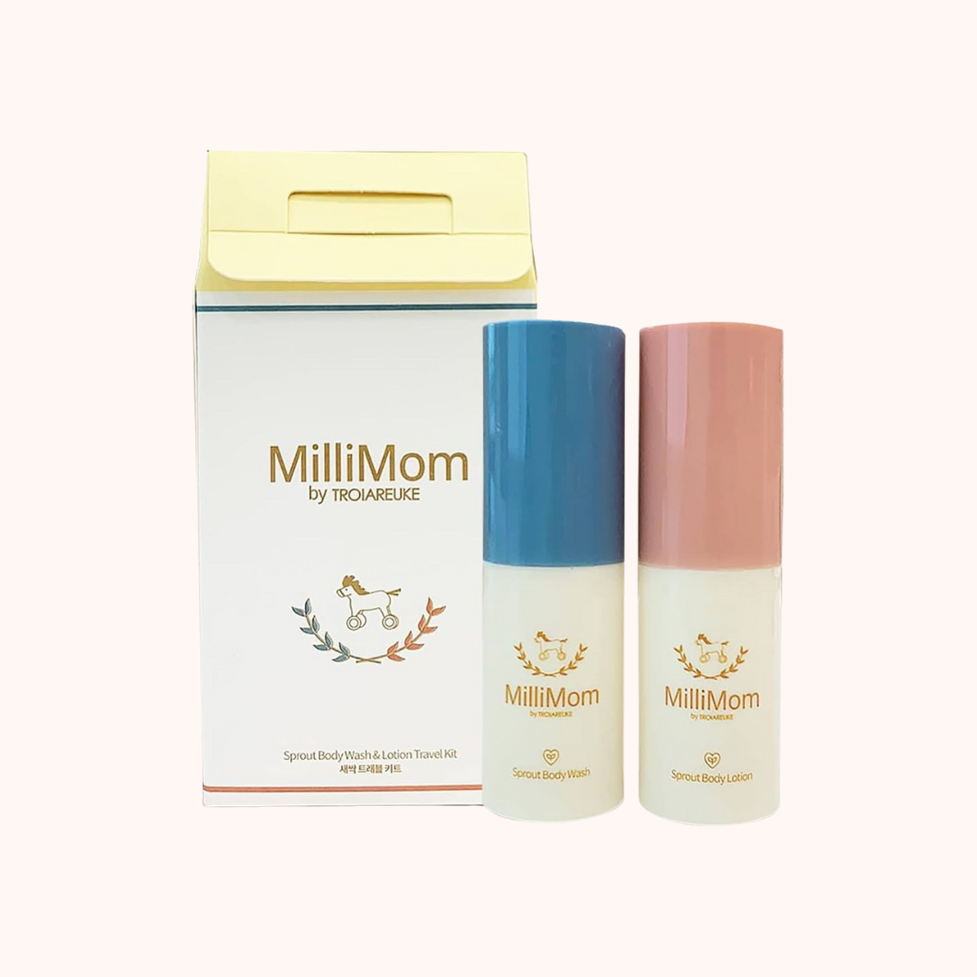 MilliMom Sprout Body Wash &amp; Lotion Travel Kit