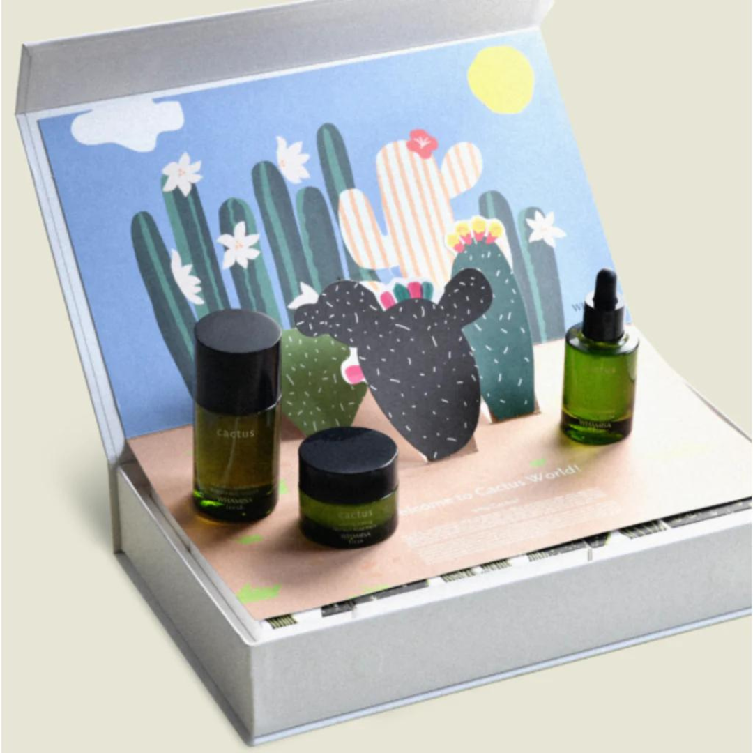Whamisa Cactus Kit (Serum 33ml+Toner 60ml+Mask Pack 30g)