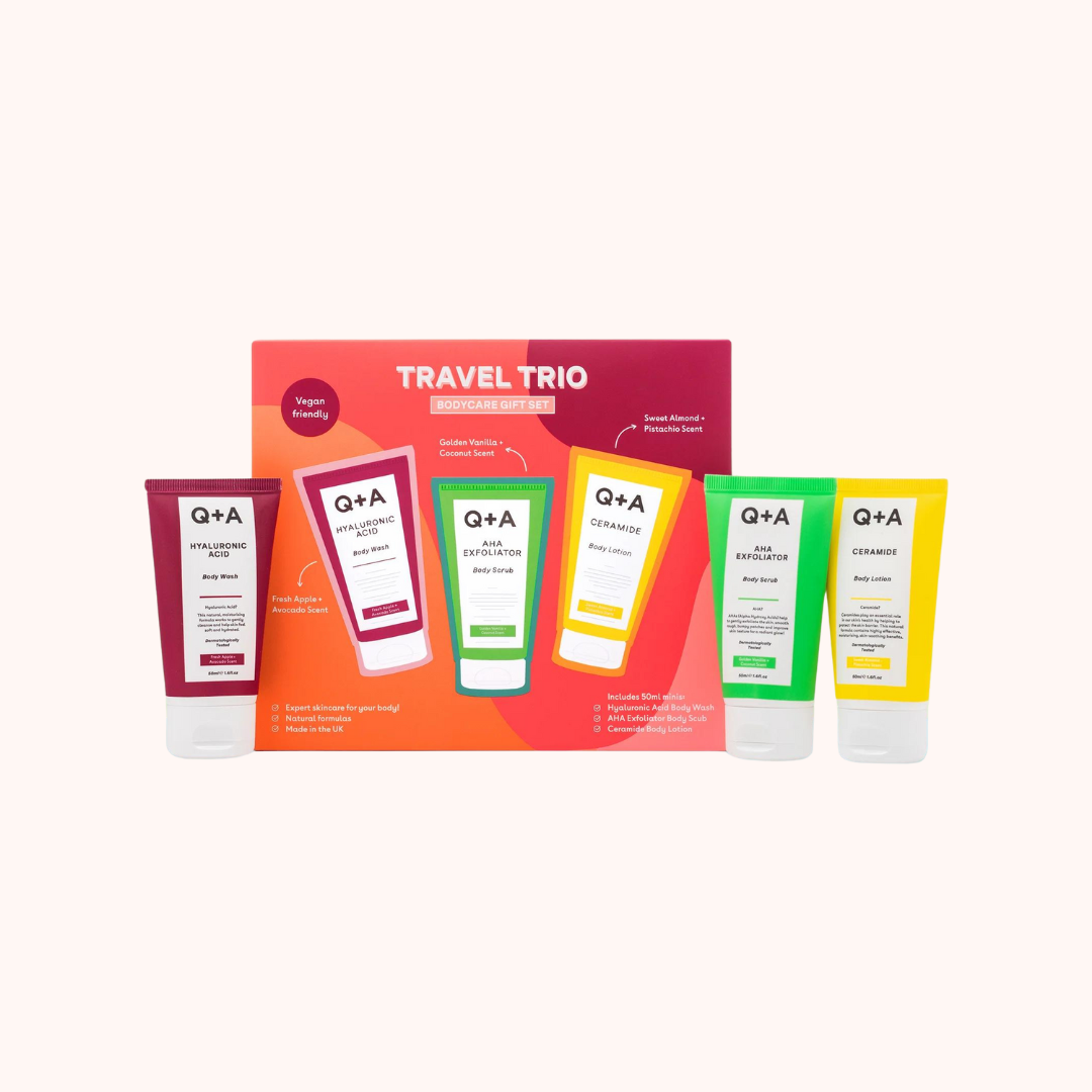 Q+A Travel Trio Bodycare Gift Set 3pcs