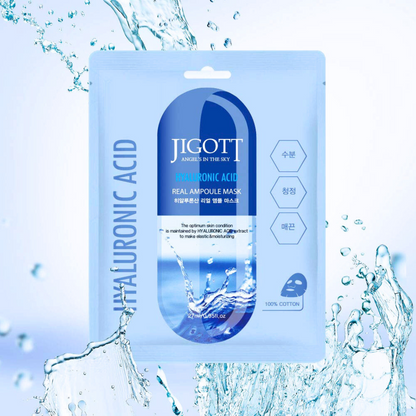 Jigott Hyaluronic Acid Real Ampoule Sheet Mask 27ml
