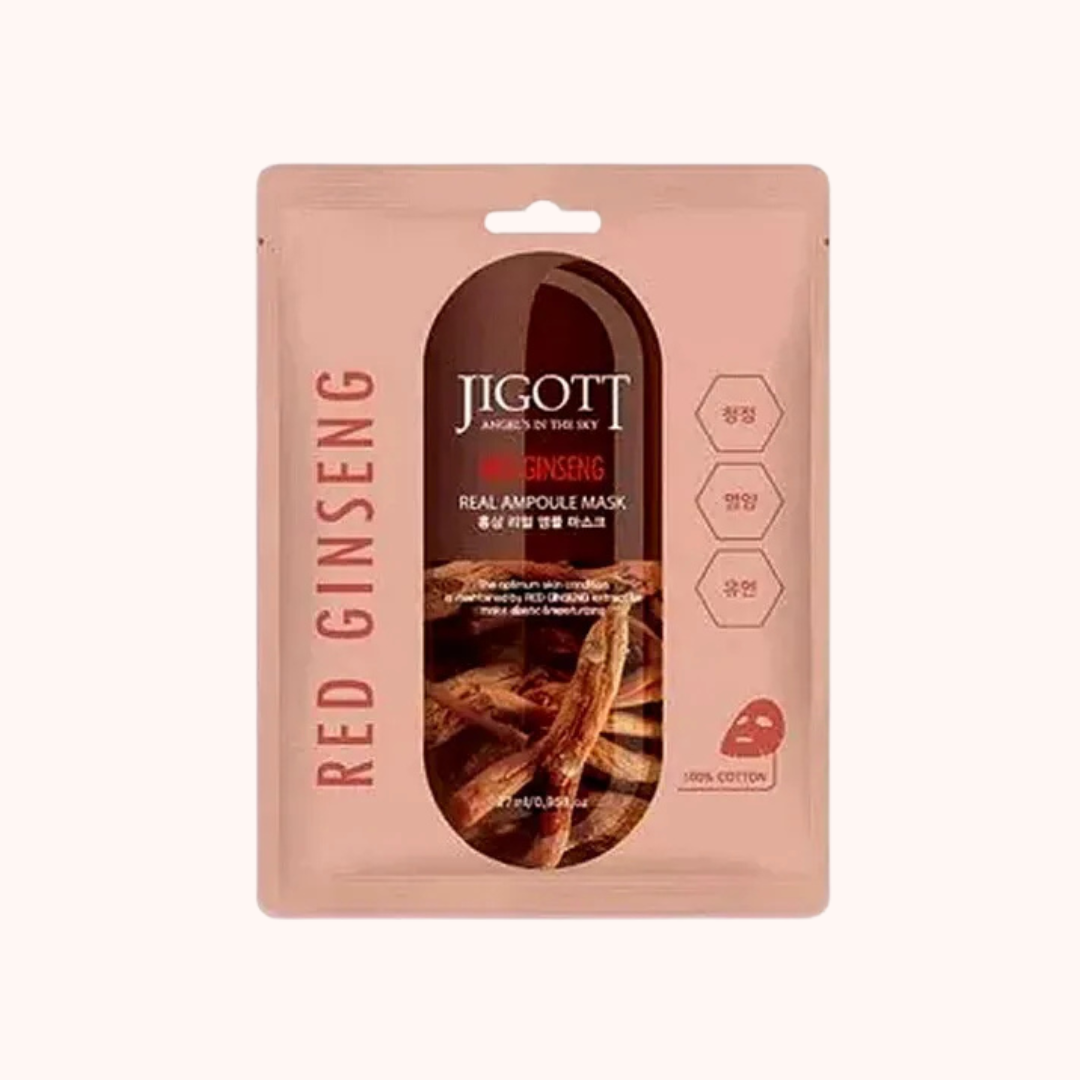 Jigott Red Ginseng Real Ampoule Sheet Mask 27ml