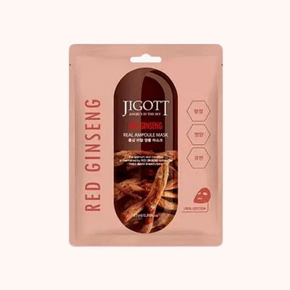 Jigott Red Ginseng Real Ampoule Sheet Mask 27ml