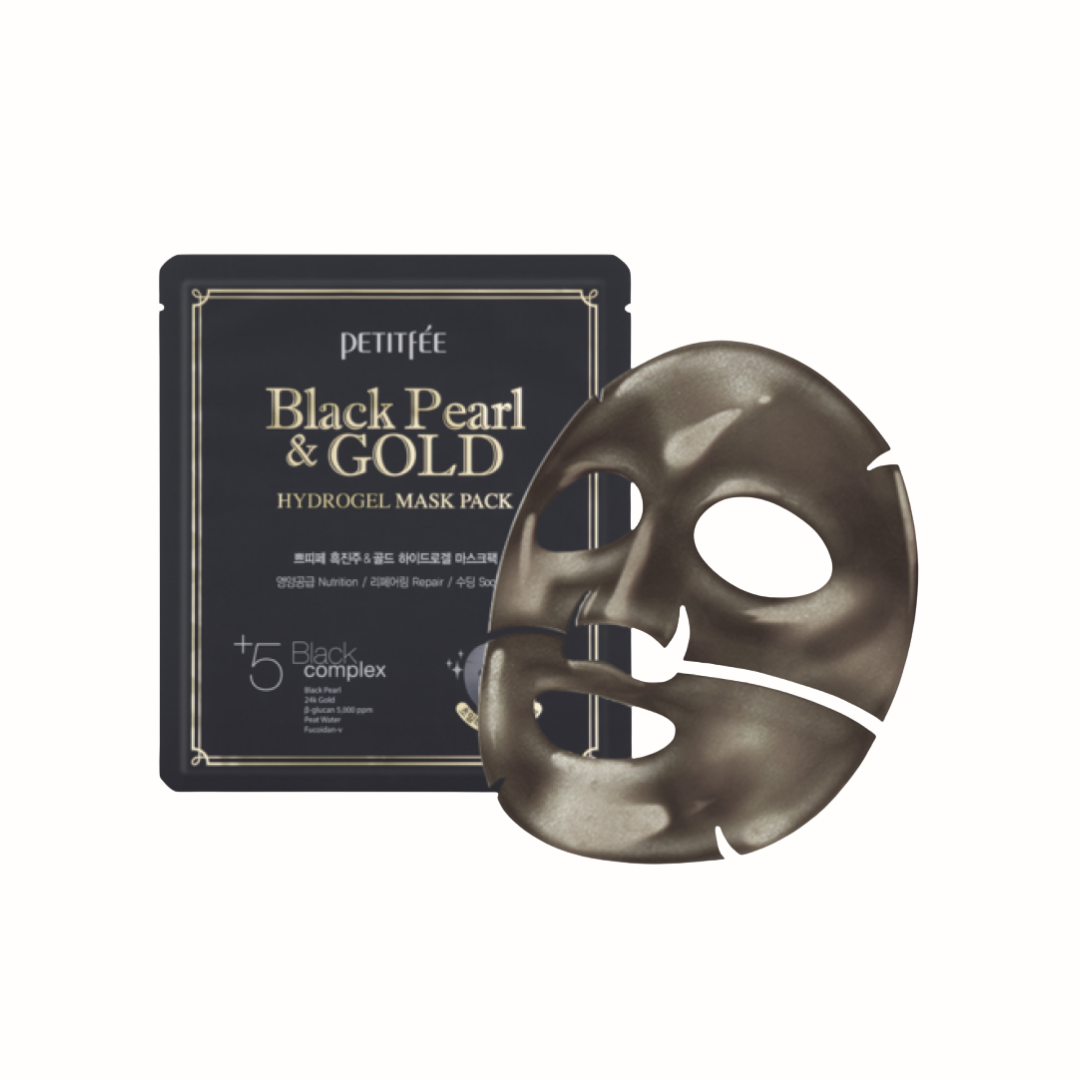Petitfee Black Pearl &amp; Gold Hydrogel Face Mask
