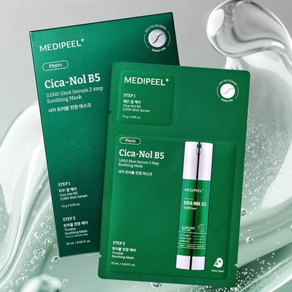 Medi-Peel Phyto Cica Nol B5 3000 Shot Serum 2 Step Mask