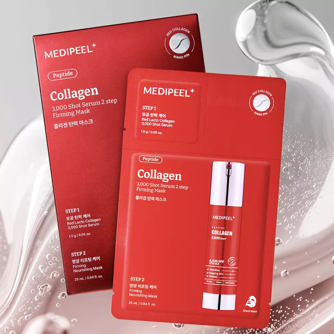 Medi-Peel Red Lacto Collagen 3000 Shot Serum 2 Step Mask
