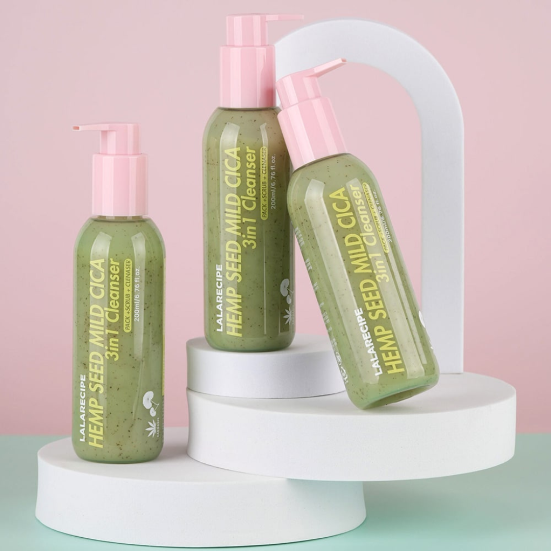 LaLa Recipe Hemp Seed Mild Cica 3 in 1 Cleanser - Пузырьковая пенка для умывания 200мл