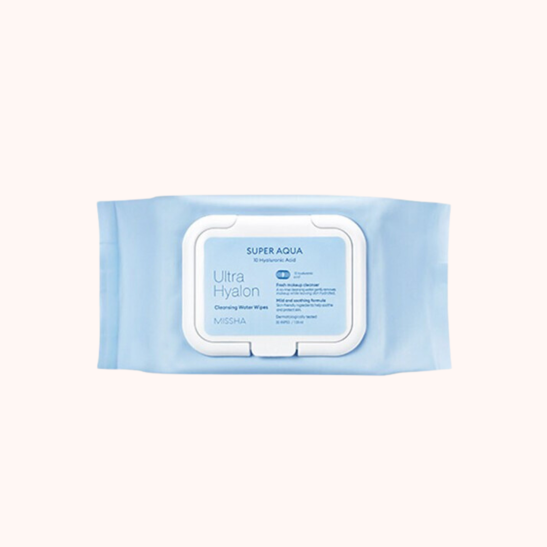 Missha Super Aqua Ultra Hyalron Cleansing Water Wipes 30шт