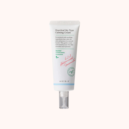 Tube of AXIS-Y Heartleaf My Type Calming Cream on a white background