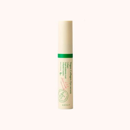 Skincare product tube with green label on a white background