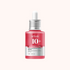 Red serum bottle with dropper labeled &