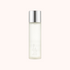 Clear bottle with silver cap on a white background