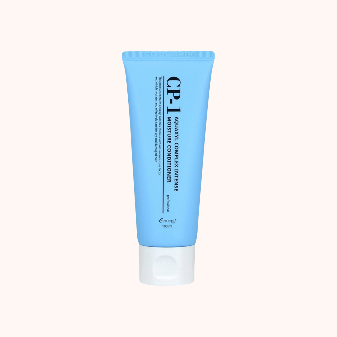 Blue tube of CP-1 conditioner on a white background
