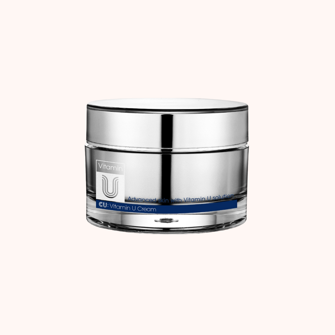 Jar of Vitamin U Cream on a white background