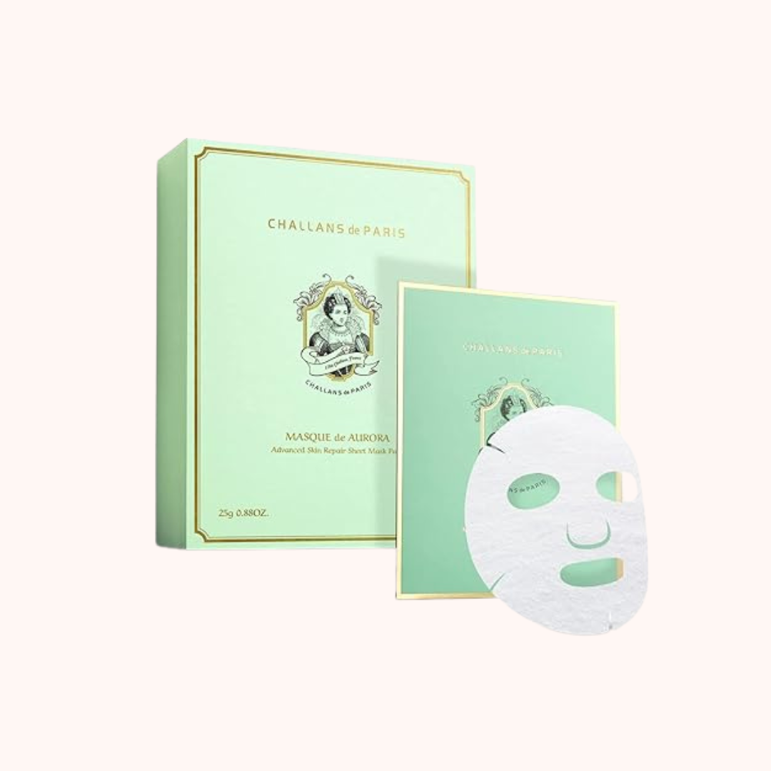 Sheet mask and packaging with &