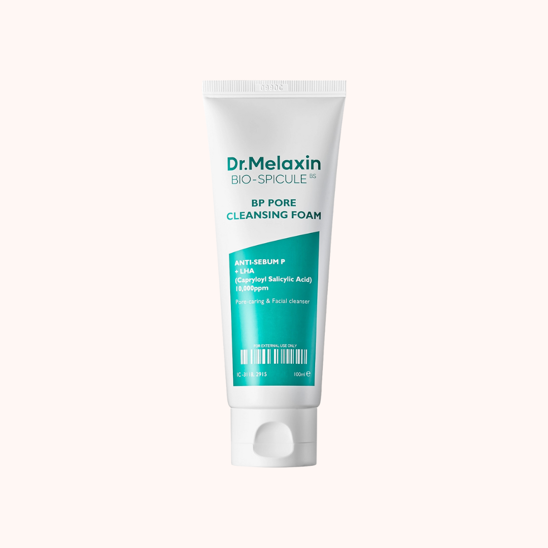 Tube of Dr. Melanax BP Pore Cleansing Foam on a white background