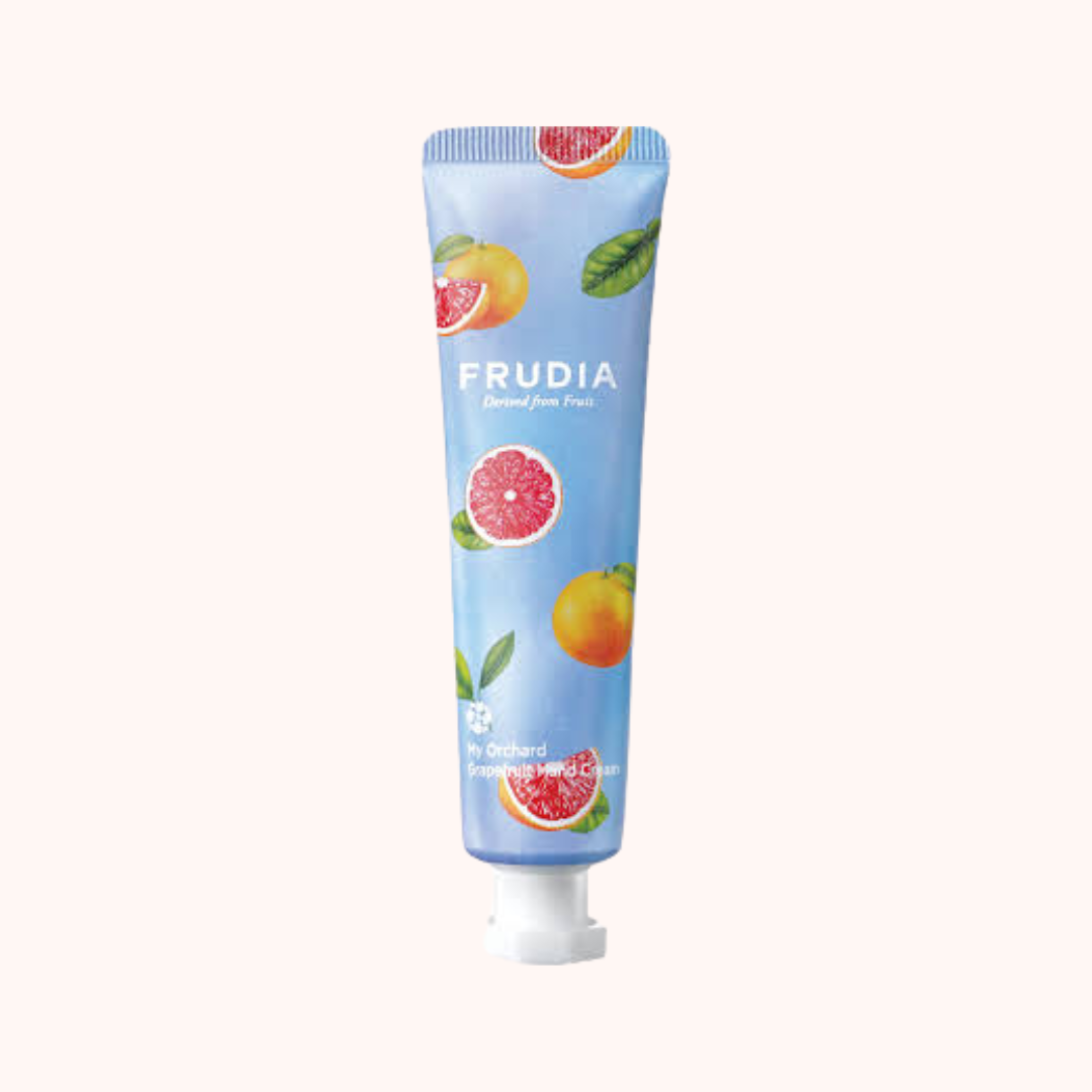 Frudia skincare product tube on a white background