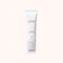 A white squeeze tube of LAGOM Collagen Lifting Neck Cream centered on a very pale pink background.