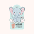 Foot relax mask packaging with an elephant design on a light blue background