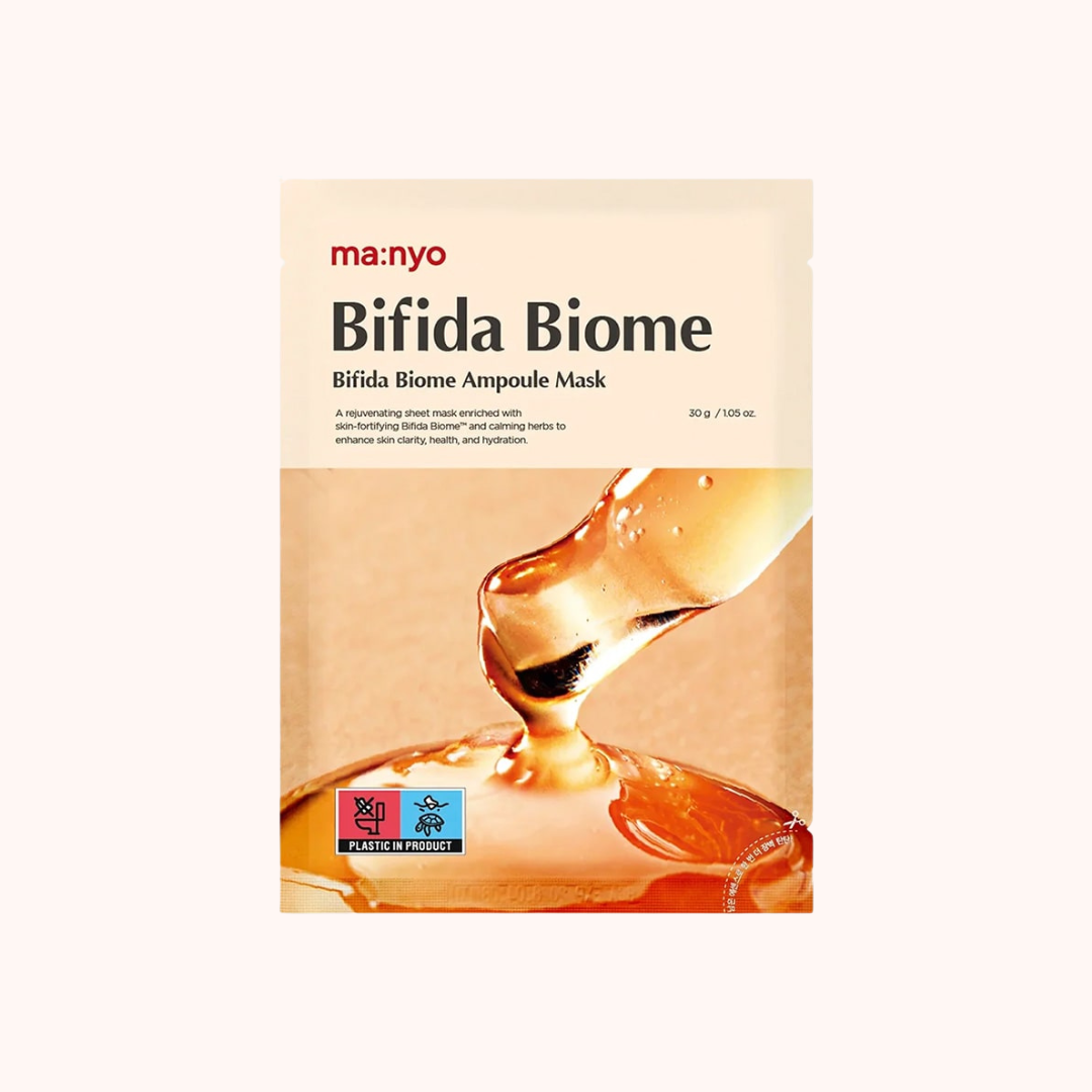 Manyo Bifida Biome Ampoule Mask packaging on a white background