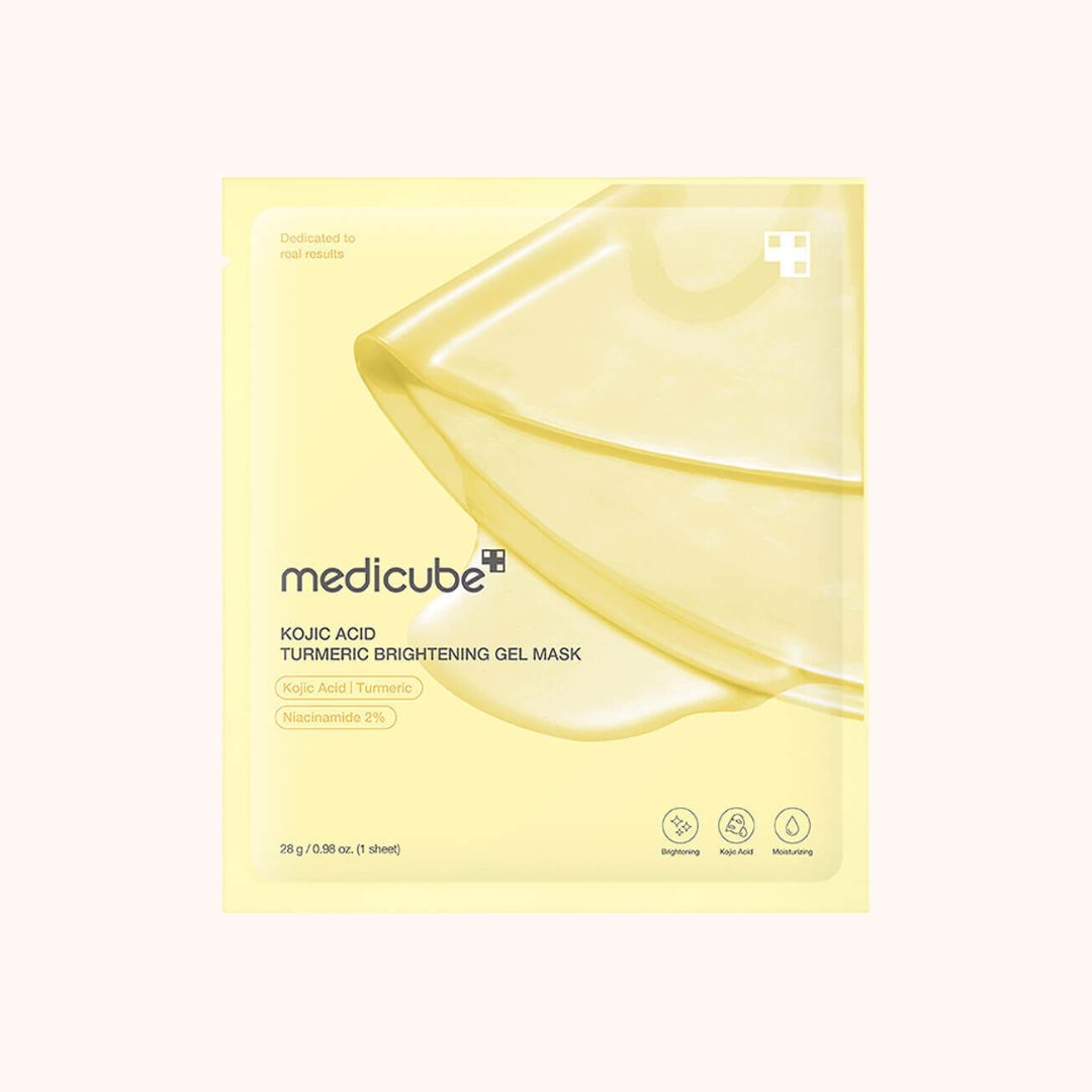 Medicube Kojic Acid Turmeric Brightening Gel Mask packaging on a white background