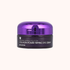 Mizon collagen power firming eye cream jar with purple lid on a white background