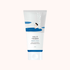 A 130ml squeeze tube of skincare product with Korean text, featuring a white and blue design with an illustration of a woman sitting by a waterfall, set against a solid pale pink background.