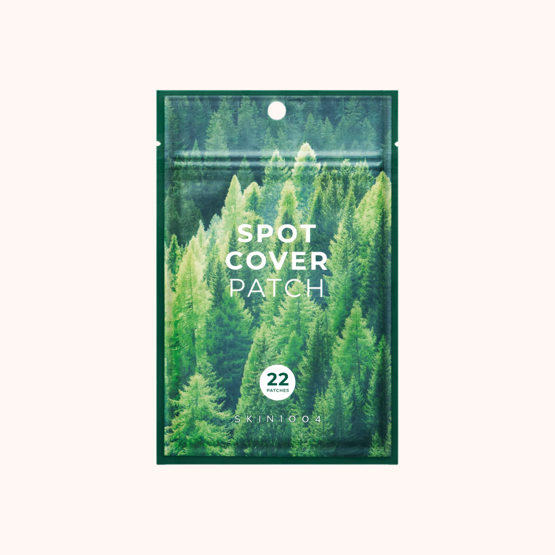 Pack of spot cover patches with forest design on a white background