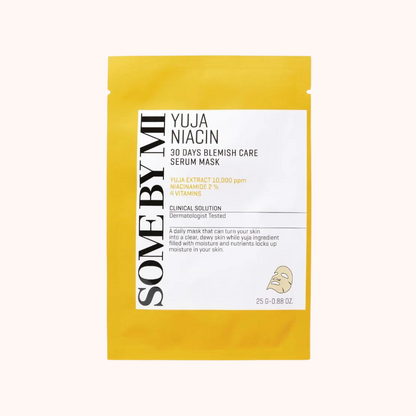Some By Mi Yuja Niacin 30days Blemish Care - Kirkastava kangasnaamio