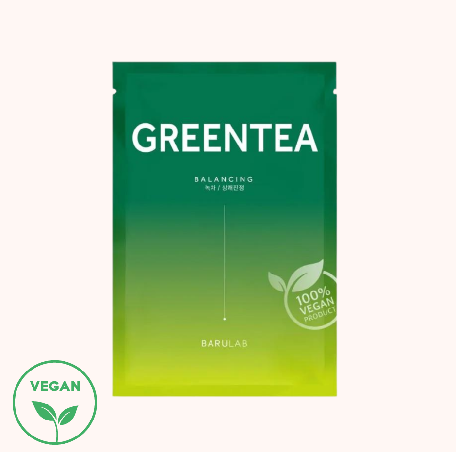 Barulab The Clean Vegan GREEN TEA Balancing Sheetmask 23ml