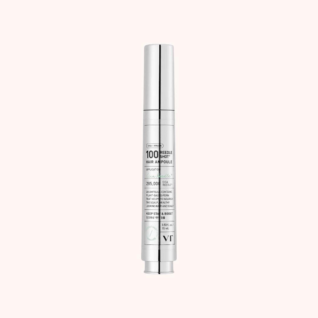 Skincare serum bottle on a white background