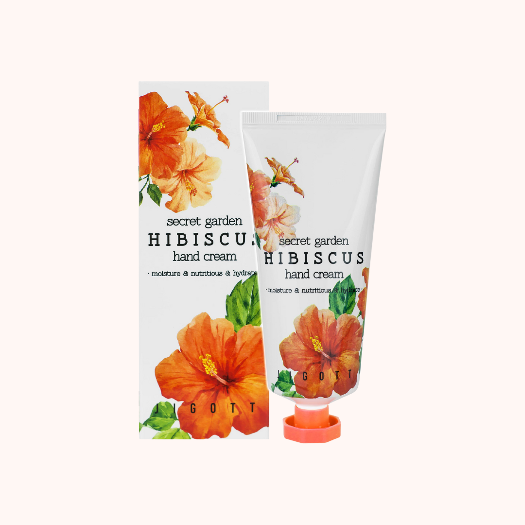 Jigott Secret Garden Hibiscus Крем для рук с экстрактом гибискуса 100мл
