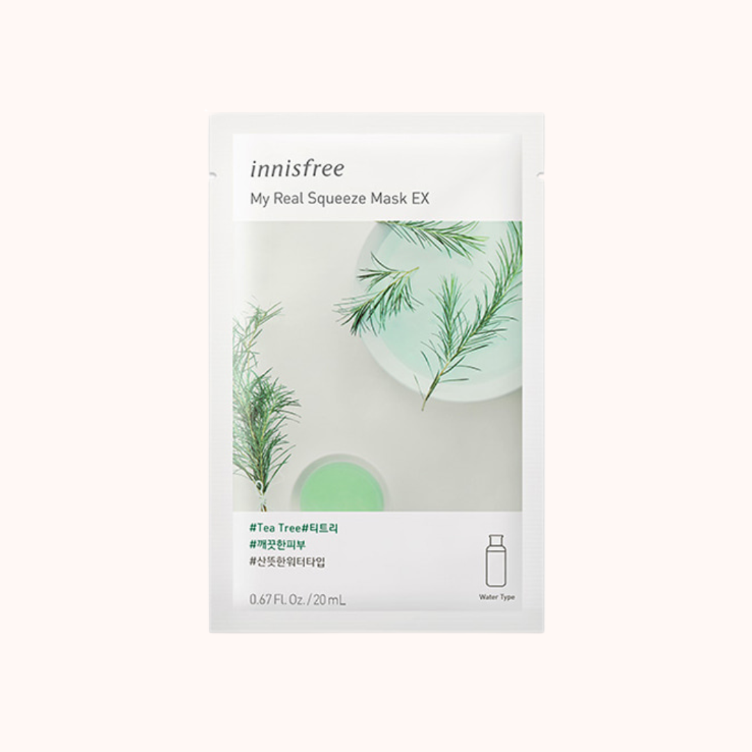 Innisfree my Real Squeeze Mask-Tea tree Sheetmask 30ml