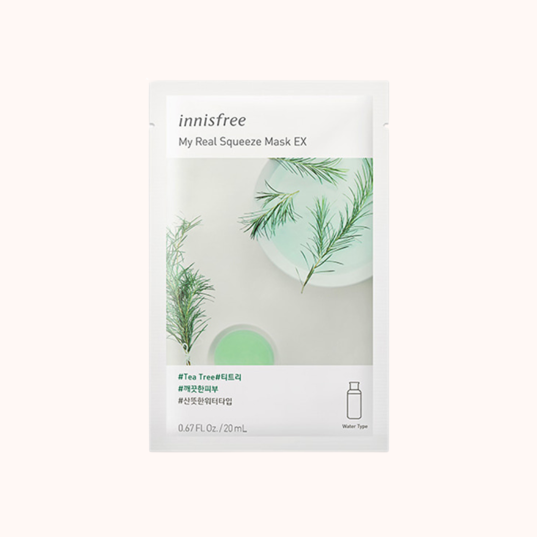 Innisfree my Real Squeeze MaskTea tree Sheetmask 30ml I KBeauty