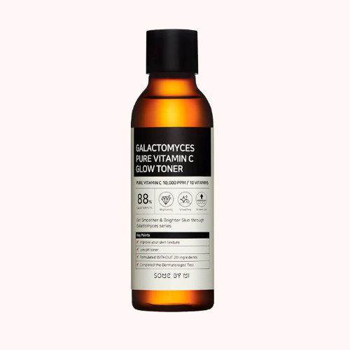 A bottle of Some By Mi Galactomyces Pure Vitamin C Glow Toner 200ml with label information.